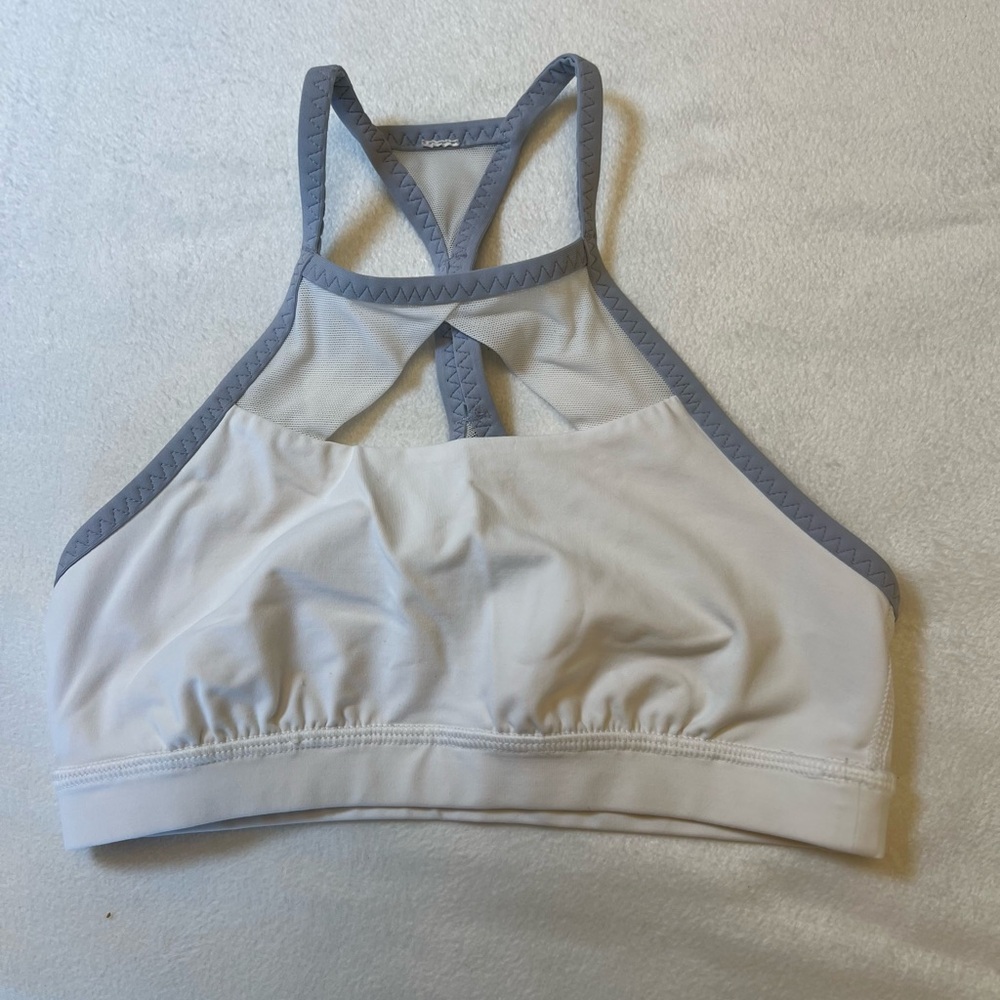 Lululemon Athletica White and Gray Sports Bra Size 2